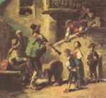 Bild:Le montreur d´ours avec clarinette et enfants