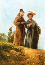Bild:Moine et jeunes filles