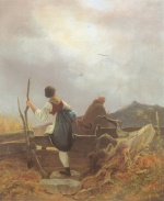 Bild:Paysanne et moine