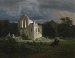 Bild:Mondscheinlandschaft mit Ruine