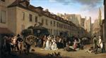 Bild:The Arrival of a Stagecoach at the Terminus, rue Notre Dame des Victoires