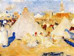 Bild:Encampment near a Moroccan Village