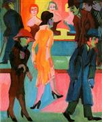 Bild:Street Scene in front of a Barbershop