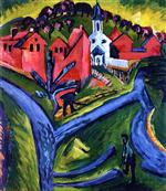 Bild:Village with Blue Paths