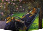Bild:Madame Henri Martin under the Oleander at Marquayrol