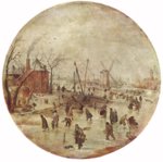 Bild:Paysage d'hiver avec patineurs
