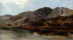 Bild:Paysage avec lac et montagnes