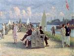 Bild:People on a Promenade