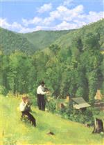 Bild:The Farmer and His Son at Harvesting