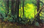 Bild:The Stone Wall with Woods