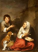 Bild:An Urchin Mocking an Old Woman Eating Migas