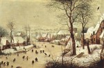 Bild:Paysage d'hiver avec patineurs et trappe aux oiseaux