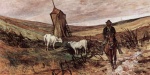 Bild:Gardien de troupeaux à cheval et vaches 