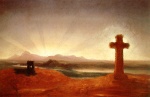 Bild:Croix au coucher du soleil