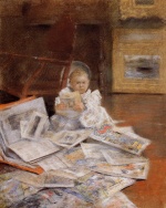 Bild:Enfant avec des journaux