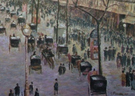 Camille Pissaro -  Le Boulevard Montmartre Detail