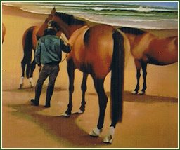 Illusionsmalerei "Pferde am Strand" Detail
