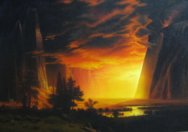 Albert Bierstadt Sunset in the Yosemite Valley