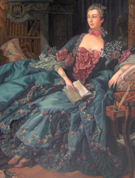 François Boucher  Porträt der Madame de Pompadour Detail