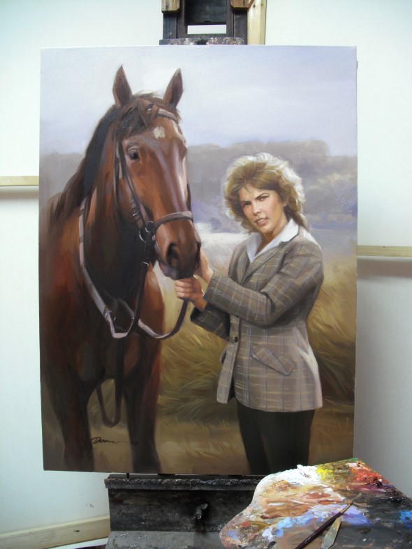 Pferd und Reiter Gemälde