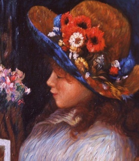 Pierre-Auguste Renoir  Lesendes Mädchen Detail