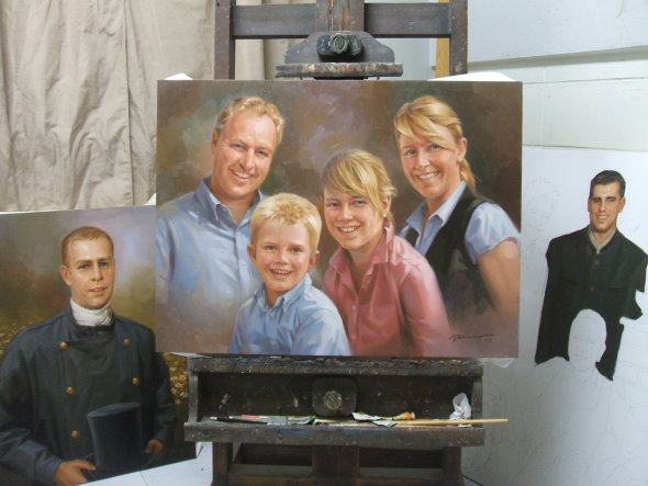 Gemälde Familie